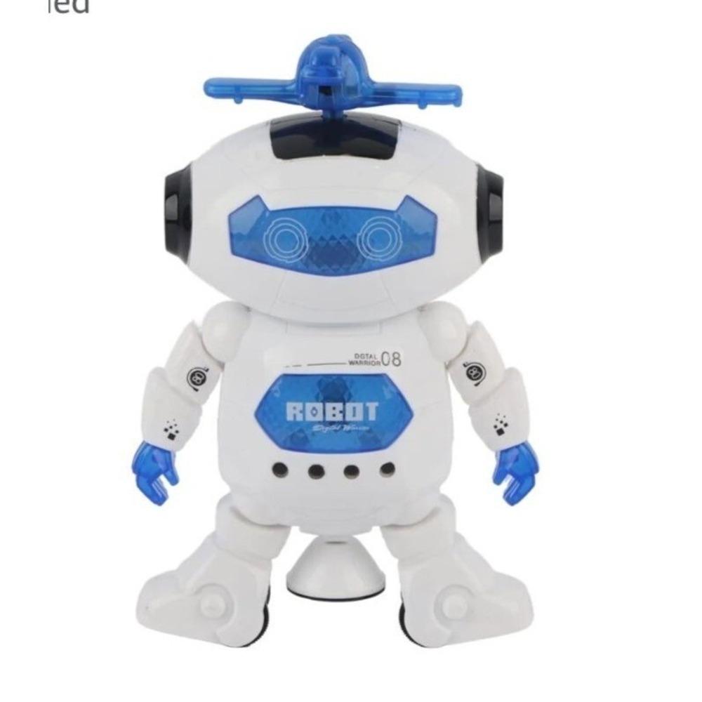 Robot Toys for Kids, 360° Body Dancing Robot Toy with LED Lights and Music, Smar